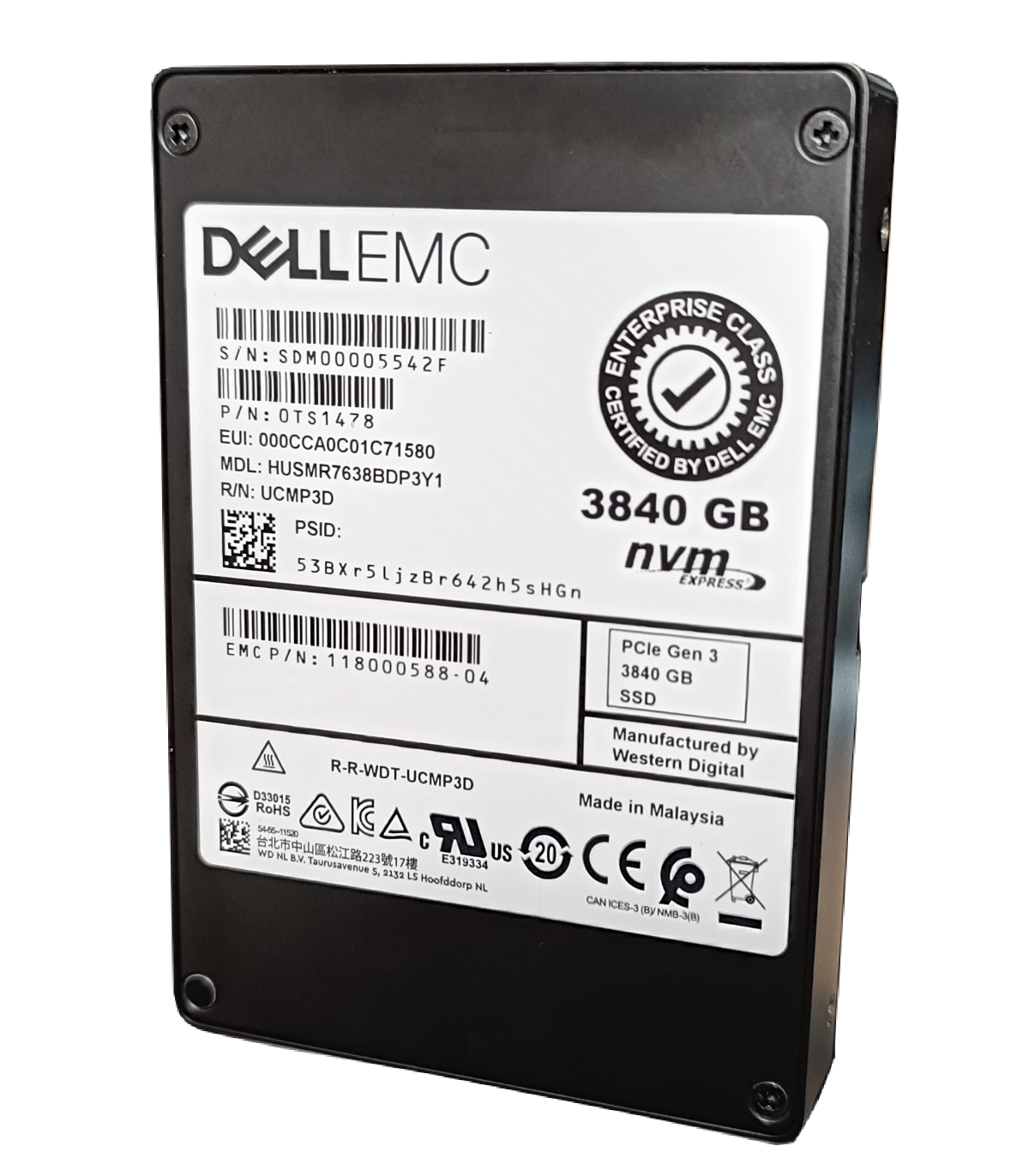 Dell EMC TS1478 3.8TB 2,5 SSD NMVe U.2